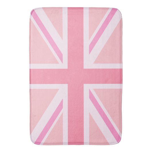 Tapis De Bain Conception Union Jack rose/Drapeau (devant Vertical)