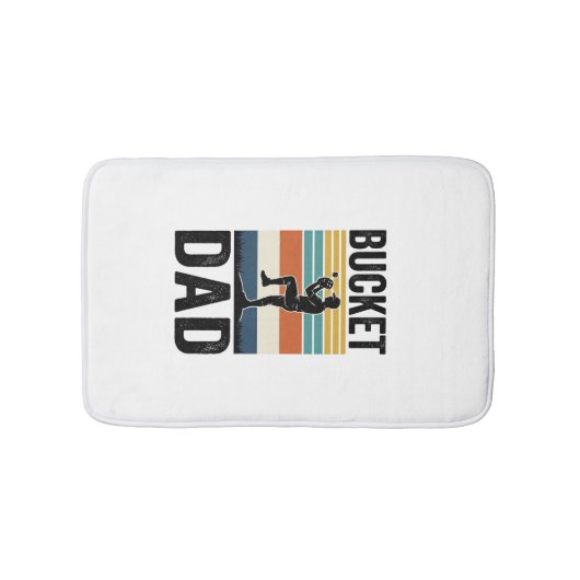 Tapis De Bain Conception vectorielle de papa de seau de baseball (Devant)