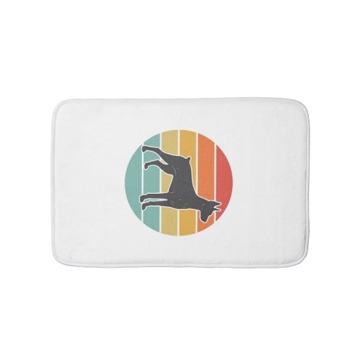 Tapis De Bain Conception vectorielle de silhouette de chien au c (Devant)