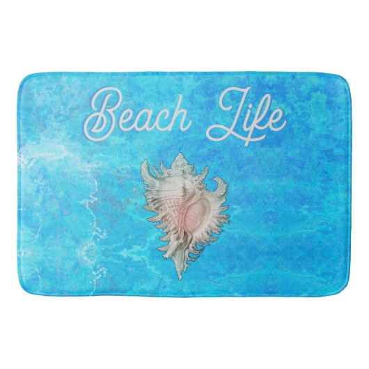 Tapis De Bain Conch Shell "Beach Life" (Devant)