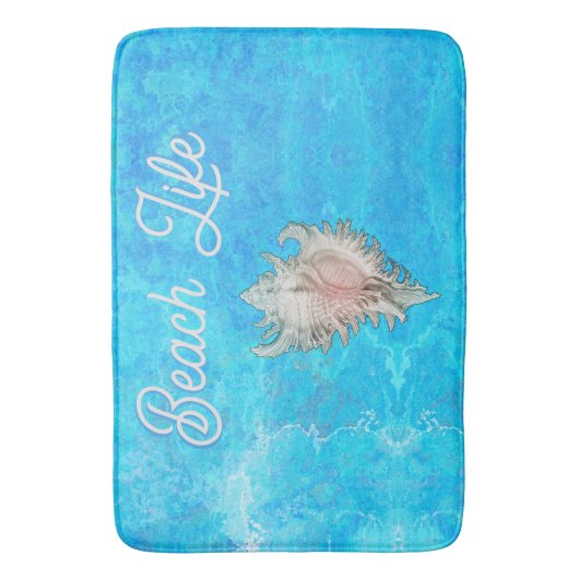 Tapis De Bain Conch Shell "Beach Life" (devant Vertical)