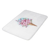Tapis De Bain Cône rose Sakura crème glacée gaufre (Angle)