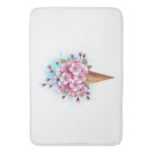Tapis De Bain Cône rose Sakura crème glacée gaufre (devant Vertical)