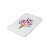 Tapis De Bain Cône rose Sakura crème glacée gaufre (Angle)