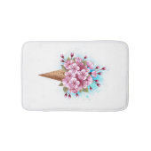 Tapis De Bain Cône rose Sakura crème glacée gaufre (Devant)