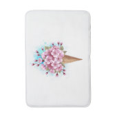 Tapis De Bain Cône rose Sakura crème glacée gaufre (Devant (Vertical))