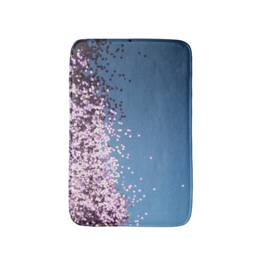 Tapis De Bain Confetti de lavande bleu (Devant (Vertical))