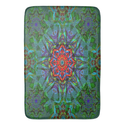 Tapis De Bain Confianza texture textile mandala (devant Vertical)