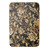 Tapis De Bain Confort opulent : Floral noir et or (devant Vertical)