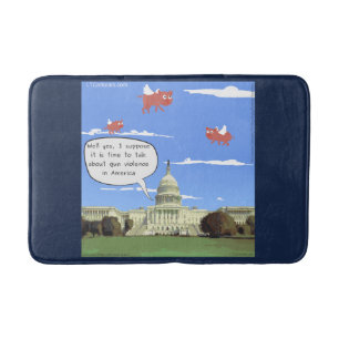 Tapis de bain Congress & Gun Talk When Pigs Fly