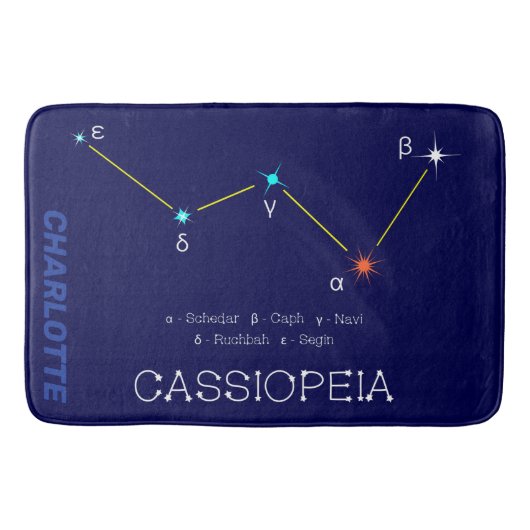 Tapis De Bain Constellation de l'hémisphère Nord Cassioipeia (Devant)