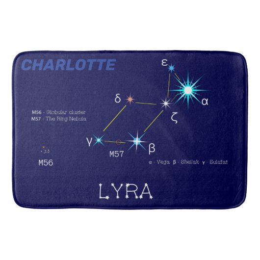 Tapis De Bain Constellation de l'hémisphère Nord Lyra (Devant)
