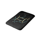 Tapis de bain constellation du zodiaque Gémeaux (Angle)