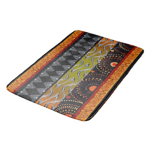 Tapis De Bain Contemporain Afrocentrique Motif Design (Angle)