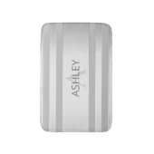 Tapis De Bain Contemporain Faux Argent Ombre Gris (Devant (Vertical))