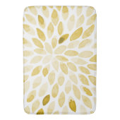 Tapis De Bain Contours de brosse jaune aquarelle (devant Vertical)