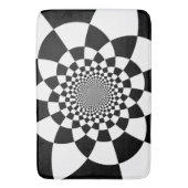 Tapis De Bain Contrôleurs hyper abstraits de tuiles noirs et (devant Vertical)
