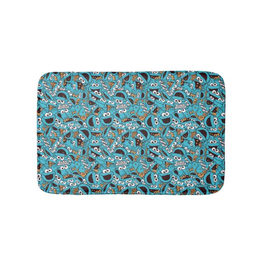 Tapis De Bain Cookie Monster | Nom Nom Nom Nom Motif (Devant)