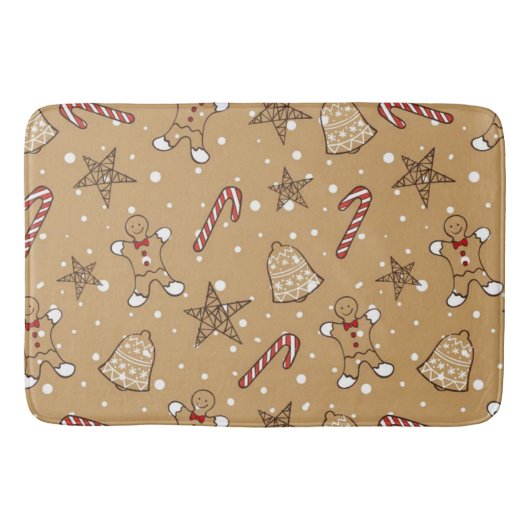 Tapis De Bain Cookies Et Sucres de canne De Noël (Devant)