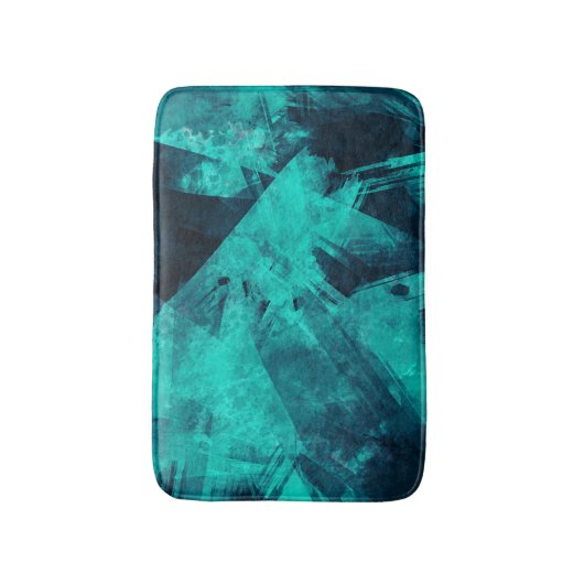 Tapis De Bain Cool Abstrait Jagged Blue Art (Devant (Vertical))