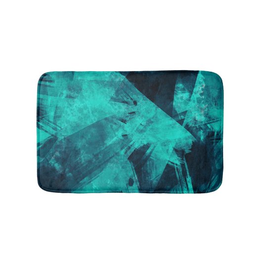 Tapis De Bain Cool Abstrait Jagged Blue Art (Devant)