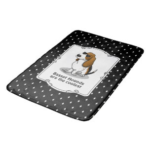 Tapis De Bain Cool Basset Hound chien et lunettes de soleil (tri