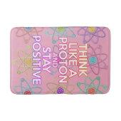 Tapis De Bain Cool Modern Positive Science Citation Girly Pink (Devant)
