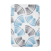 Tapis De Bain Cool, moderne, bleu abstrait tendance (Devant (Vertical))