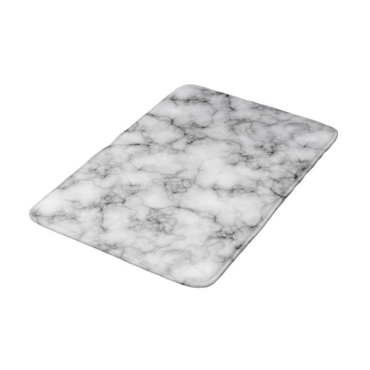 Tapis De Bain Cool Moderne Marbre blanc Texture (Angle)