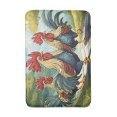 Tapis de bain Cool Roosters ! (Devant (Vertical))