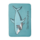 Tapis De Bain Cool Shark nom personnalisé nattes de bain (Devant (Vertical))