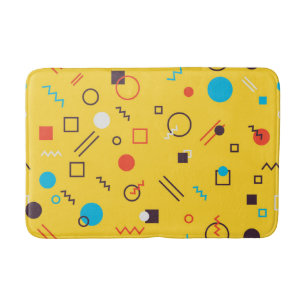 Tapis De Bain Cool, unique, tendance, urbain géométrique Memphis
