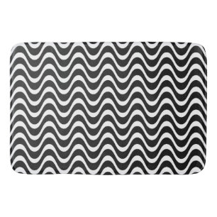 Tapis De Bain Copacabana Vagues Art Abstrait