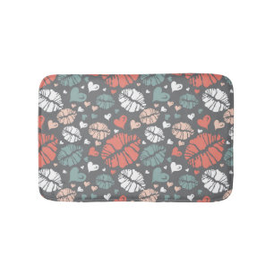 Tapis De Bain Copie de baiser et motif de coeur