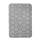 Tapis De Bain Copie de kimono, gris hexagonal/gris et blanc (Devant (Vertical))
