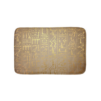 Tapis De Bain Copie égyptienne de papier de hiéroglyphes d'or