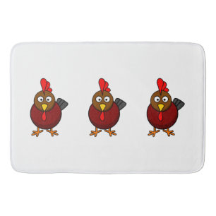 Tapis De Bain Coq de dessin animé