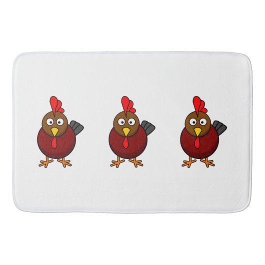 Tapis De Bain Coq de dessin animé (Devant)