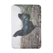 Tapis De Bain Coq de poulet de noir de jeune coq d'Ayam Cemani (Devant (Vertical))