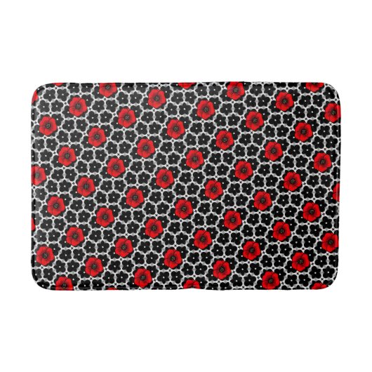 Tapis De Bain Coquelicot sur fleurs de Goth (Devant)