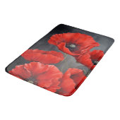 Tapis De Bain Coquelicots rouges (Angle)