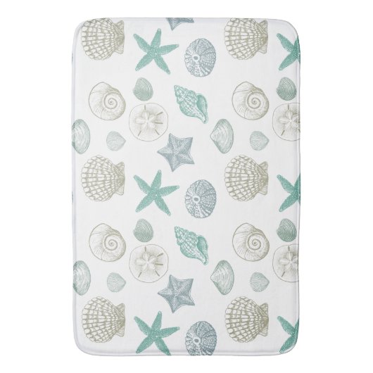 Tapis De Bain Coques bleues de sable (devant Vertical)
