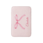 Tapis De Bain Coquette à mâchoire rose personnalisée (Devant (Vertical))