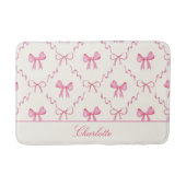 Tapis de bain Coquette à nœud rose (Devant)