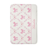 Tapis de bain Coquette à nœud rose (Devant (Vertical))