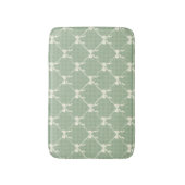 Tapis De Bain Coquette Bows Gingham Pattern Cream Sage Green (Devant (Vertical))