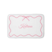 Tapis De Bain Coquette Fille Bow Rose Personnalisé (Devant)