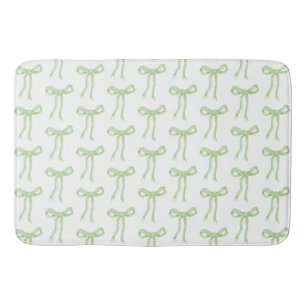 Tapis De Bain Coquette Green Bow Ribbon Girl