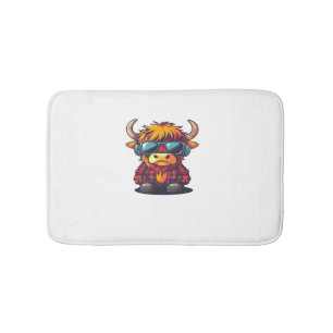 Tapis De Bain Coquette Highland Cow Bubblegum Tshirt Design, Hol