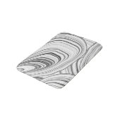 Tapis De Bain Coquillages Abstraits modernes gris, blanc et noir (Angle)